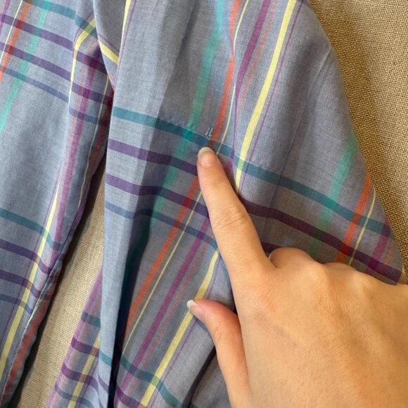 Vintage Wrangler Western Shirt XL Pastel Plaid Pearl Snap Cowboy Shirt Rodeo - Picture 5 of 11